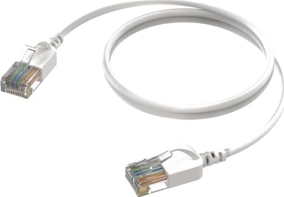 Изображение Procab CSD560W/1.5 Kabel sieciowy Slimline - CAT6A RJ45 - RJ45 U/UTP wersja biaa - 1,5 ma