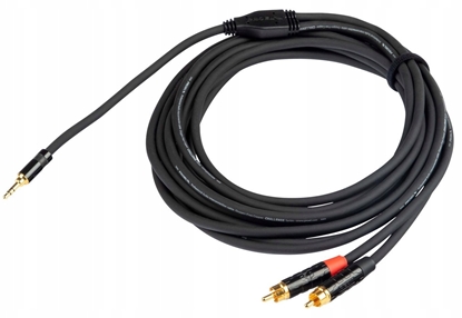 Picture of PROEL 3.5mm stereo male - 2 x RCA male, 3m, black