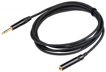 Picture of PROEL 6.3mm stereo female - 6.3mm stereo male, 5m, black