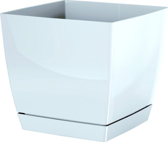Picture of Prosperplast Doniczka z podstawk Coubi DUKP180 Biaa