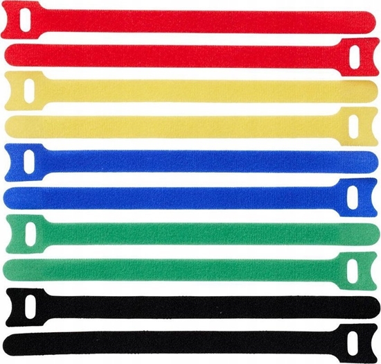 Picture of ProXtend ProXtend Hook and Loop 20cm x 12mm Multi 10pcs