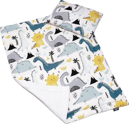 Изображение Pulp Pulp, Zestaw pocieli bambusowej z jonami srebra, Dinozaury: koderka 73x90 cm, poduszka 32x42 cm
