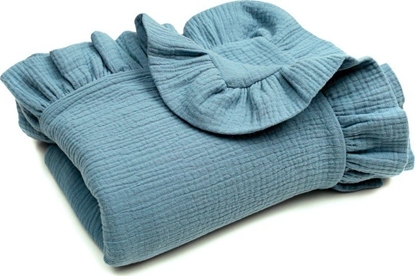 Picture of Pulp PULP-KOCYK MULINOWY Z FALBANKAMI 90X120CM NIEBIESKI