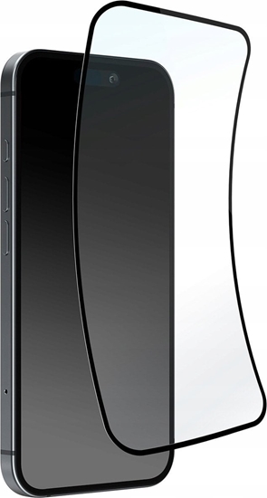 Picture of Puro Puro Flexible Glass D3O Hybrid Glass with Black Frame for iPhone 16 Pro