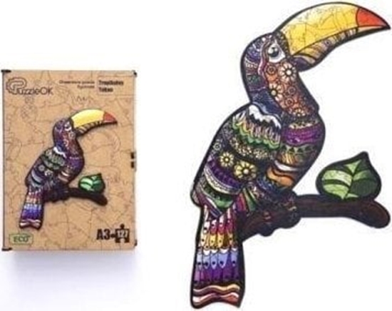 Picture of PuzzleOK Puzzle drewniane eko 127 Tropikalny tukan A3