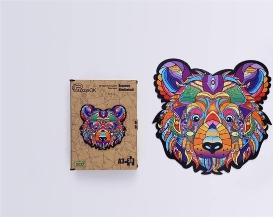 Picture of PuzzleOK Puzzle drewniane eko 39 Brzowy niedwied A3