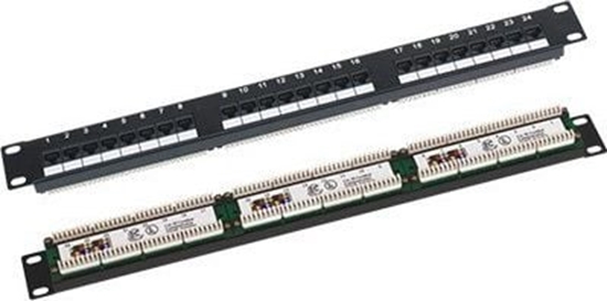 Изображение Q-Lantec Patch panel 1U/19 cali UTP nieekranowany 24 porty kat. 5E zcza LSA (PK-U5-1)
