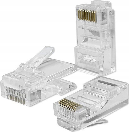 Picture of Qoltec Wtyk QOLTEC zcze modularne RJ45 | CAT5e | UTP | Pozacane styki | 10 sztuk