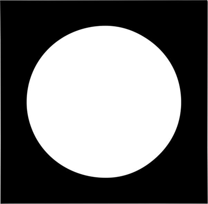 Attēls no Ramka Focus Focus Passepartout 40x40 / Round 30 dia Black w. black core