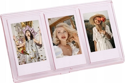 Picture of Ramka LoveInstant Ramka Stojca Na 3 Zdjcia Do Aparatów / Drukarek Drukujcych Na Papierze Zink / Fuji Instax Mini - Róowa