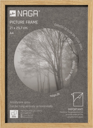 Attēls no Ramka NAGA Fotoramme egetræ 21 x 29,7 cm Egetræ 228x22x315mm (1stk)