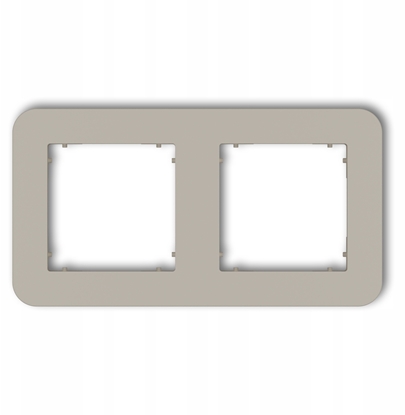 Picture of Ramka uniwersalna Karlik Mini 60MRTZ-2 podwójna zaokrglona taupe