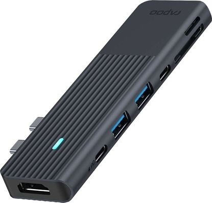 Picture of Rapoo USB-C Multiport Adapter 7-in-2, grey