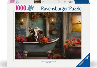 Изображение Ravensburger Puzzle 1000 Krowa w kpieli