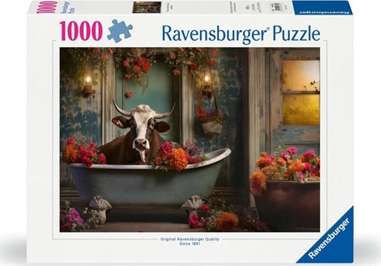Изображение Ravensburger Puzzle 1000 Krowa w kpieli