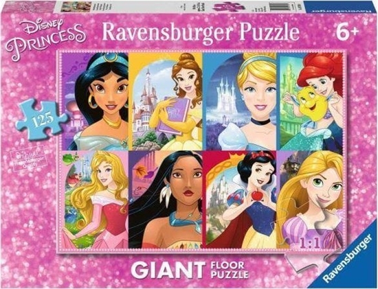 Изображение Ravensburger Puzzle 125el podogowe Ksiniczki. Disney Princess 097890 Ravensburger