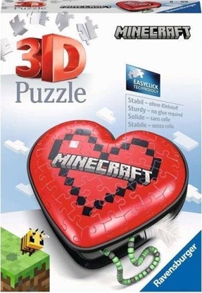 Изображение Ravensburger Puzzle 3D 54el Serce Minecraft 112852 Ravensburger