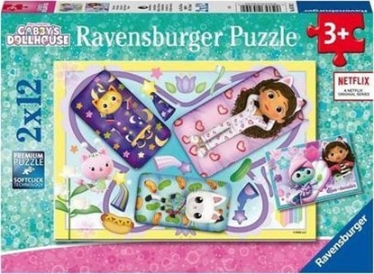 Изображение Ravensburger Puzzle dla dzieci 2x12 Koci Domek Gabi