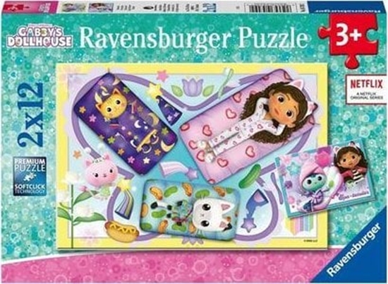 Изображение Ravensburger Puzzle dla dzieci 2x12 Koci Domek Gabi