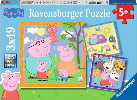 Изображение Ravensburger RAV puzzle 3X49 Peppa Pig 05579