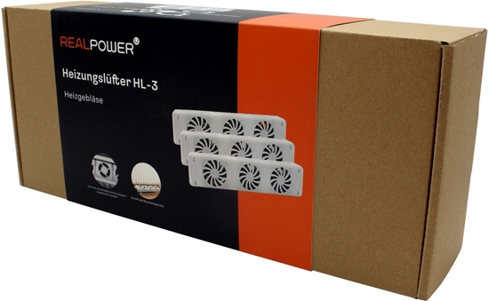 Изображение REALPOWER Heizungslüfter HL-3,3er Set mit 3 Ventilatoren
