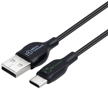 Изображение Kabel USB MicroConnect USB-A - USB-C 0.5 m Czarny (ReConnect USB-C 3.2 Gen 1 to)