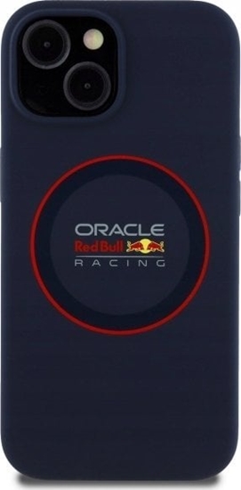 Picture of Red Bull RBHMP14S24SIILVR iPhone 14 6.1" Hard Case Navy Silicone Red Ring MagSafe