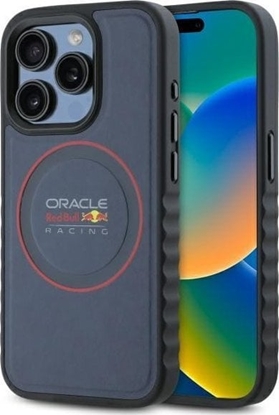 Изображение Red Bull RBHMP15L24PUILVR iPhone 15 Pro 6.1" hardcase navy blue/navy Leather Red Ring MagSafe