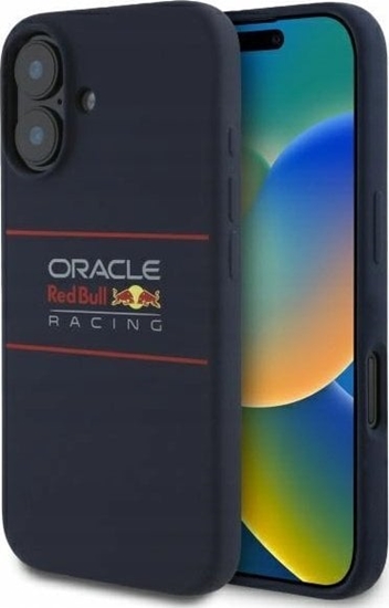 Picture of Red Bull RBHMP16S24SIHSRV iPhone 16 6.1" hardcase navy Silicone Horizontal Logo MagSafe