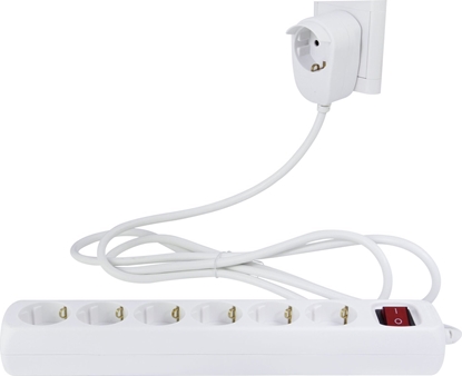 Picture of REV Multiple Socket Outlet 6+1- fold 5m +switch white Powersplit