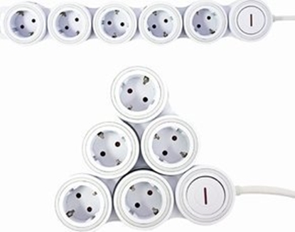 Picture of REV Power Socket Strip Supraflex white, 1,4m Extension 0015520115