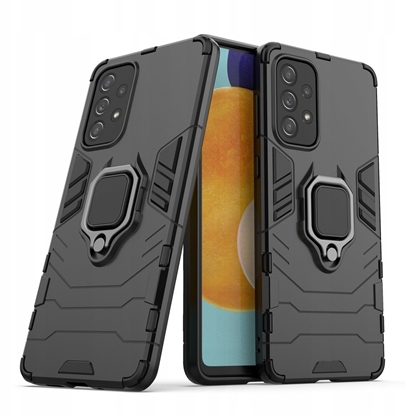 Attēls no Ring Armor pancerne hybrydowe etui pokrowiec + magnetyczny uchwyt Samsung Galaxy A73 czarny
