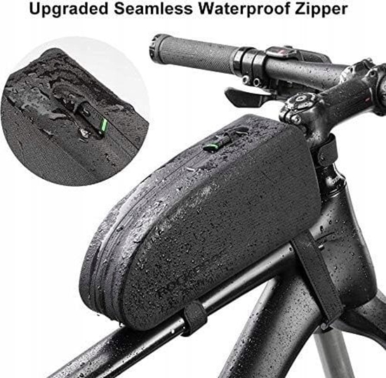 Picture of RockBros Twarda wodoodporna torba rowerowa na ram poj. 1.6L czarna Twarda wodoodporna torba rowerowa na ram poj. 1.6L czarna