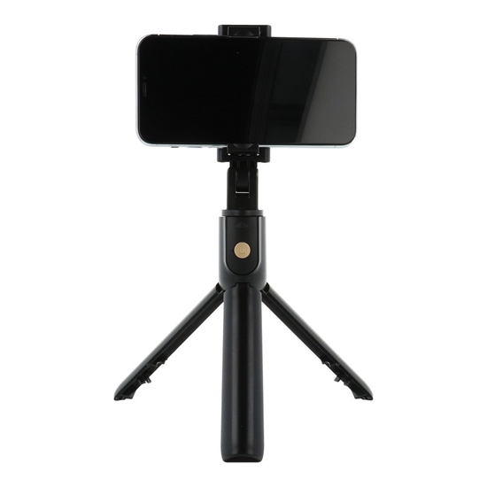 Picture of RoGer 2in1 Selfie Stick + Tripod Telescopic Stand with Bluetooth Remote Control Black