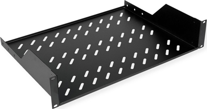 Picture of Roline 19-inch shelf 2 U 350 T, 25kg load capacity black