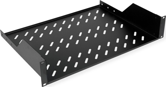Picture of Roline 19-inch shelf 2 U 350 T, 25kg load capacity black