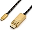 Attēls no USB TypeC - DisplayPort kabelis,  M/M, 1m, Roline Gold