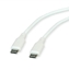 Attēls no Roline USB 2.0 Cable, C–C, M/M, 60W, silicone, white, 1 m