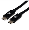 Picture of Roline Cable USB4 Gen3x2, with Emark, C–C, M/M, 240W, black, 2 m