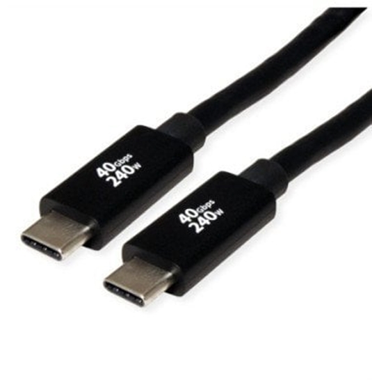 Picture of Roline Cable USB4 Gen3x2, with Emark, C–C, M/M, 240W, black, 2 m