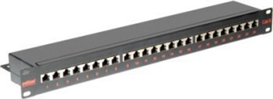 Picture of Roline Cat.6 (Class E) 19" Patch Panel, 24 Ports, STP, black