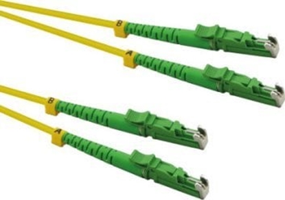 Изображение Roline FO Jumper Cable Duplex, 9/125µm, OS2, LSH/LSH, APC Polish, LSOH, yellow, 0.5 m
