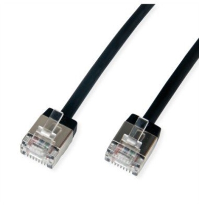 Изображение Roline U/FTP Data Center Patch Cord Cat.6A (Class EA), LSOH, Slim, Ultra Short Connector, black, 1.5 m
