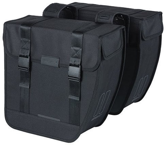 Picture of Sakwa miejska podwójna BASIL TOUR DOUBLE PANNIER BAG XL 35L, Universal Bridge System, wodoodporna black (NEW)