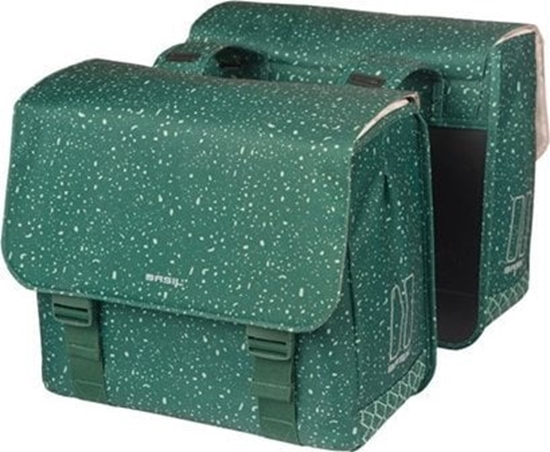 Picture of Sakwy BASIL FLAIR DOUBLE BICYCLE BAG, HOOK-ON, 35L, Wodoodporna, Green (NEW 2025)