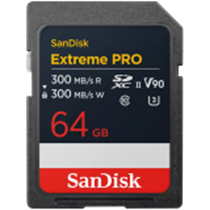 Attēls no SanDisk ExtremePRO SDXC V90 64GB 300MB UHS-II  SDSDXDM-064G-GN4IN