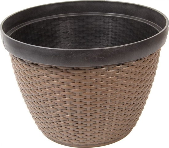 Picture of Saska Garden Doniczka plastikowa ratanowa rednica 30,5cm Saska Garden