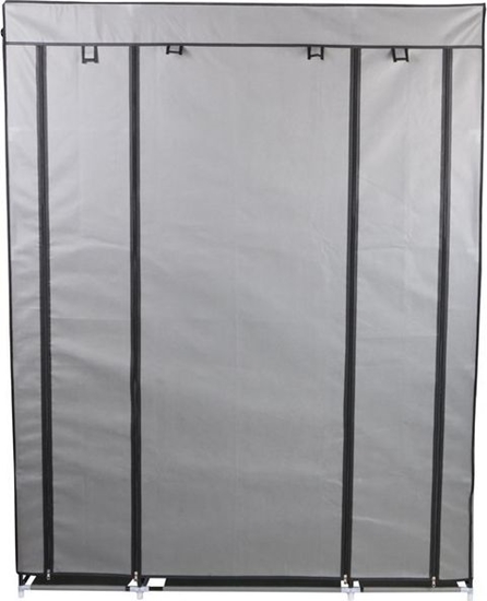 Picture of Saska Garden Szafa tekstylna, garderoba ciemno szara 175x133x43CM profil 13MM universal