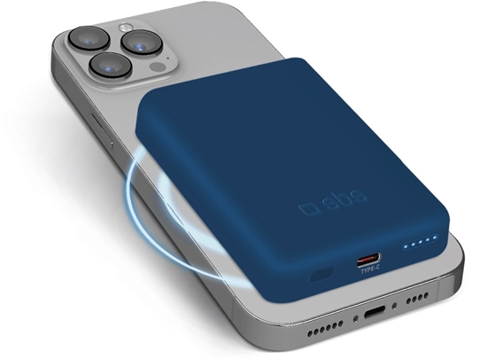 Picture of SBS TEBB5000MAG1CB bank mocy 5000 mAh Bezprzewodowe adowanie Niebieski