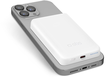 Attēls no SBS TEBB5000MAG1CW bank mocy 5000 mAh Bezprzewodowe adowanie Biay